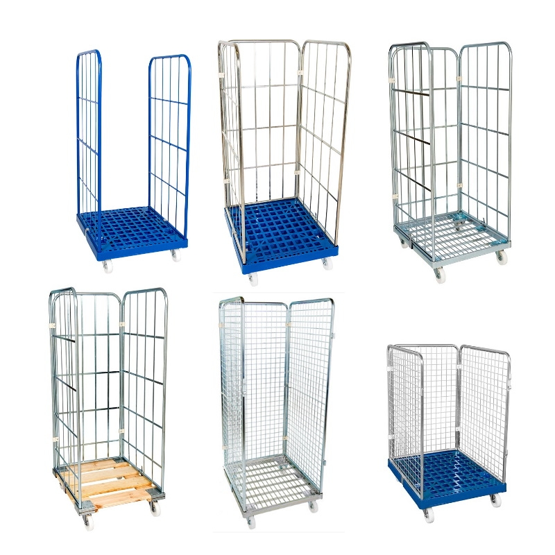 Rollbehälter 1450 KU blau, 724 x 815 mm, Typ 4-seitig, 1 Vorderwand, Cr 3, Image