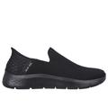 Skechers Men's Slip-ins: GO WALK FLEX - No Hands Slip-On Shoes | Size 10.0 | Black | Textile | Machine Washable
