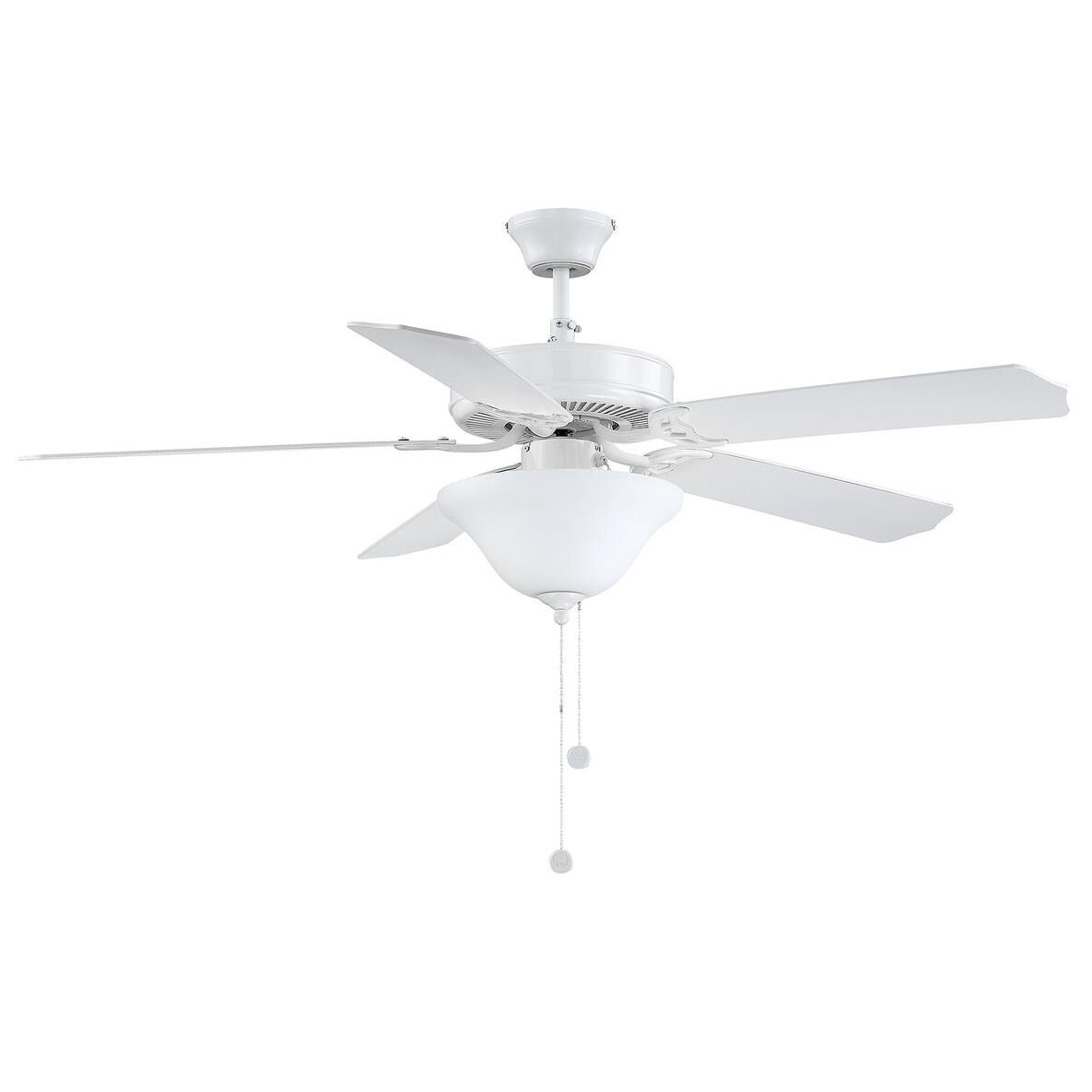 Meridian Lighting First Value Outdoor Rated 52 Inch Ceiling Fan with Light Kit - M2018WHRV