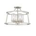 Millennium Lighting Errol 17 Inch 4 Light Semi Flush Mount - 4184-BN