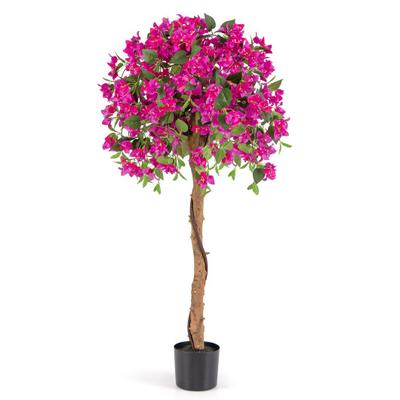 Costway 4.5 Feet Artificial Azalea Tree with Cemen...