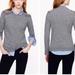 J. Crew Sweaters | J Crew Jeweled Shoulder Sweater Wool Cashmere Embellished Jewel -Medium | Color: Gray | Size: M