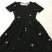 Lularoe Dresses | Lularoe S Amelia Dress Black Gray Cream Triangle Geometric Womens Small | Color: Black/Cream/Gray | Size: S