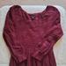 American Eagle Outfitters Dresses | American Eagle Fit & Flare Sweater Dress Burgundy | Color: Purple | Size: M