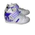 Adidas Shoes | Adidas Women’s Superstar Up Strap Hidden Wedge Painted Sneaker Sz 8 | Color: Purple/White | Size: 8