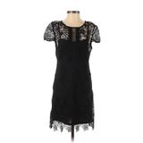 Zara Basic Casual Dress - Party: Black Print Dresses - Women's Size Small