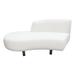 White Sectional - Vesper Curved Armless Right Chaise In Faux Shearling W/Black Wood Leg Base By Diamond Sofa Polyester | Wayfair VESPERLCWH