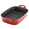 Rachael Ray NITRO Cast Iron Roaster/Roasting Pan, Induction-suitable, 9 Inch x 13 Inch Cast Iron in Gray | 3.5 H x 9 W x 13 D in | Wayfair 48684