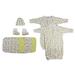 Indigo Safari SantaMarina Gowns, Cap Booties & Washcloths - 8 Pc Set 100% Cotton in Gray/Green/White | 6 W in | Wayfair