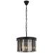 Sydney 3 Lt Matte Black Pendant Silver Shade (Grey)