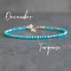Bracelet en pierre de naissance Turquoise en or Rose et argent Bracelets de demoiselle d'honneur