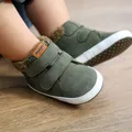 Baskets montantes antidérapantes à semelle souple en PU pour bébés de 0 à 18 mois chaussures