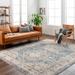 Cyndi 6'7" Round Traditional Lambswool/Dark Gray/Copper/Rust/Gray/Blue/Light Beige/Mustard/Slate/Burnt Orange/Peach/Slate Blue Area Rug - Hauteloom