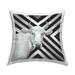 Stupell Modern Cow Stripe Pattern Printed Throw Pillow Design by Britt Hallowell