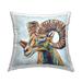 Stupell Modern Country Goat Horns Printed Throw Pillow Design by Jen Seeley