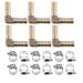 Unique Bargains 6Set 10mm L Shaped Hose Barb L Barbed Tube Pipe Fitting Brass Hose Fitting Connector with Clamps