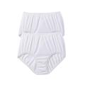 Plus Size Women's Cotton Spandex Lace Detail Brief 2-Pack by Comfort Choice in White Pack (Size 8)