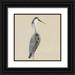 DeRice Julie 15x15 Black Ornate Wood Framed with Double Matting Museum Art Print Titled - Heron on Tan I