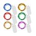 NUOLUX 6PCS Fairy String Lights 2M 20-Leds Copper Wire CR2032 Battery Powered Fairy Rope light for Decoration (Blue & Pink & Purple & Green & Yellow & Warm Light)