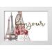 Kimberly Allen 18x14 White Modern Wood Framed Museum Art Print Titled - From Paris 5 Red