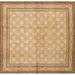 Ahgly Company Machine Washable Indoor Rectangle Traditional Chocolate Brown Area Rugs 4 x 6