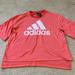 Adidas Tops | Adidas Red Workout Top Size Xs | Color: Red/White | Size: Xs