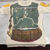 Disney Shirts | Disney Parks Star Wars Boba Fett Armor Shirt Men's Size Small | Color: Cream/Green | Size: S