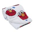 Sesame Street Elmo, Red, Blue, Yellow, Green, & White with Stars Super Soft Baby Blanket, Red, Blue, White,