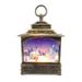 Xmas LED Simulation Wind Lantern Candlestick Lamp (Gold)