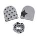 JDEFEG Warmer with Hats and Mittens Kids Hat Prints 3Pc Cap Collars Sets Autumn Winter Toddler Hats Scarf Baby Baby Care Baby Elephant Hat Boy Cotton Blend Grey