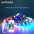 Bande lumineuse RGB LED intelligente ruban d'éclairage étanche WS2812B 14 prédire RF kit de