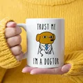 Tasse à café en céramique je suis un chien cadeau de médecin pour hôpital bureau thé cadeau