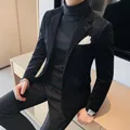 2023 Hommes Printemps Haute Qualité D'affaires trempé/Mâle Slim Fit Mode Décontractée Robe Blazers