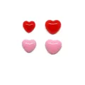Nez de jouet en forme de cœur pour poupée à faire soi-même lavable doux rose rouge sûr 10mm