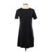 Trafaluc by Zara Casual Dress - Shift Crew Neck Short sleeves: Black Print Dresses - Women's Size Small