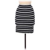 Max Studio Casual Skirt: Blue Stripes Bottoms - Women's Size Medium