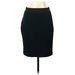 Express Casual Pencil Skirt Knee Length: Black Color Block Bottoms - Women's Size 6