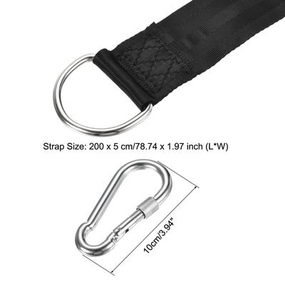 6.5ft Heavy Bag Hanger Straps Mount for Boxing Punching Bags Hanging, Black