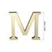 3D Acrylic Alphabet Mirror Wall Stickers Letter A-Z Self-Adhesive - Light Gold