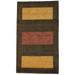 Canvello Hand Made Modern All Over Indo Gabbeh Rug - 2'11'' X 5'1'' - Multi Red - 3x5