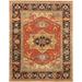 Canvello Serapi Hand-Knotted Rust/Navy Lamb's Wool Area Rug- 8'11" X 12'2" - Rust - Navy - 9' 0" X 12' 3"