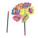 JETTINGBUY 3D Butterfly Flower Windmill Multicolor Wind Spinner Home Garden Yard Decor 5PCS