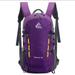 Lightweight Hiking Backpack 30L Large Backpack with Back Ventilation & Hydration System Trekking Backpack Made of Breathable 3D Air Mesh Polyester Camping Outdoor Hiking Backpack(Violet)