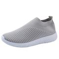 Gubotare Tennis Shoes Womens Mens Casual Shoes Fashion Sneaekers Dress Non-Slip Low Top PU Leather Walking Shoes Gray 8