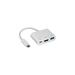 Nippon Labs USB 3.1 Type-C to USB 3.0 Type-A / HDMI / Type-C Hub Supports 4K x 2K @ 30Hz White Charging Adapter (30UC-CHMU3C)