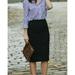 J. Crew Skirts | J. Crew Black Double Serge Wool No. 2 Pencil Career Lined Skirt 8 | Color: Black | Size: 8