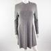 Madewell Dresses | Madewell Heather Gray Long Sleeve Rib Knit Sweater Dress - Size Small | Color: Gray | Size: S