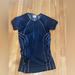 Athleta Tops | Athleta Womens Small Top Blue White Finish Fast Line Tee Active Workout Running | Color: Blue | Size: S