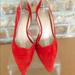 J. Crew Shoes | J. Crew 'Colette' Suede Dorsay Pumps | Color: Orange/Red | Size: 8.5