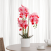 Fake Flowers with Vase Faux Orchid Artificial Flowers in Vase Fake Orchid Fake Plant Artificial Orchids Fake Flowers for Decoration in Vase Fake Orchid Orquideas Artificiales Grandes - Pink